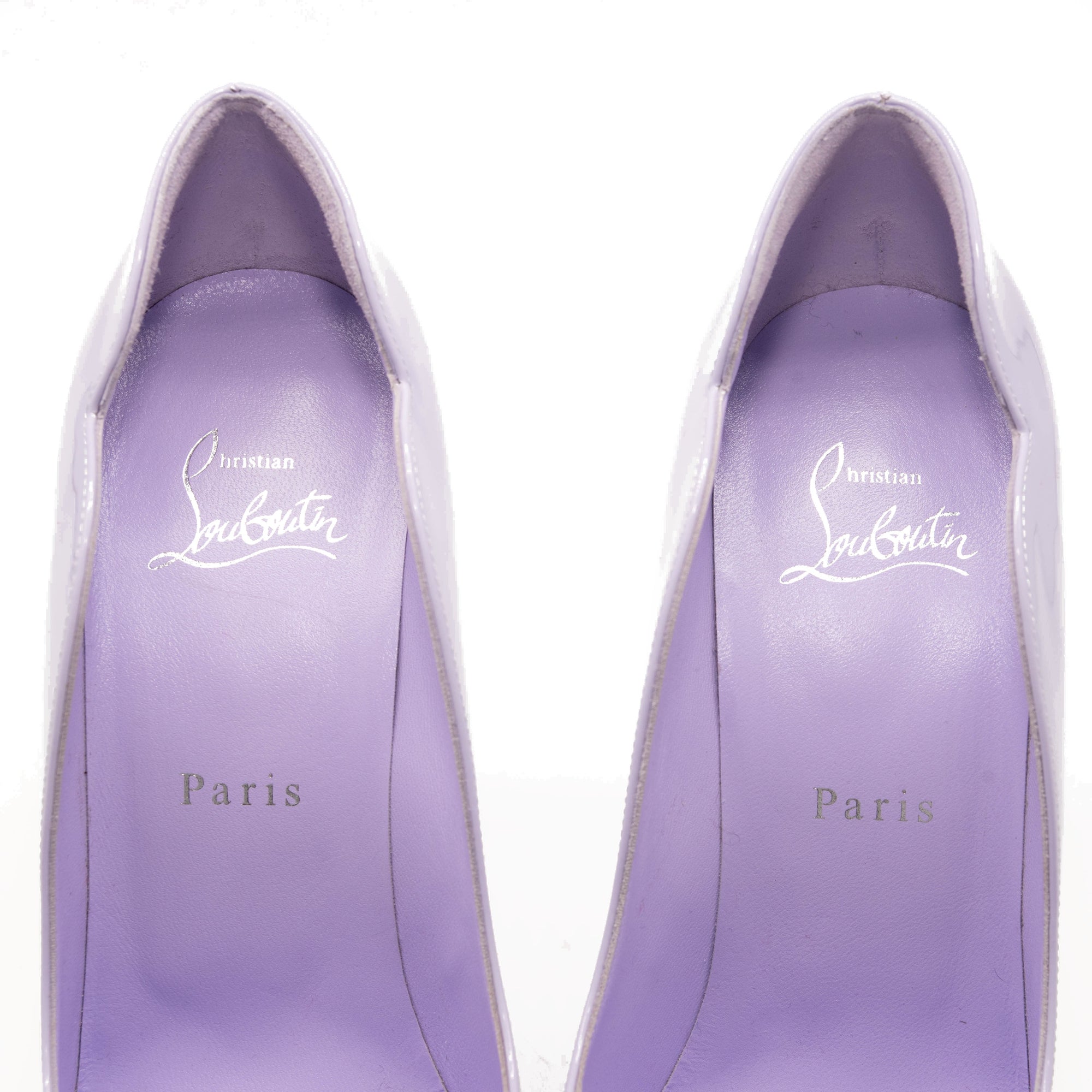 NEW Christian Louboutin Hot Chick Scallop Pointed Toe Pump Lilac EU 39