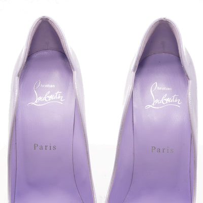 NEW Christian Louboutin Hot Chick Scallop Pointed Toe Pump Lilac EU 39