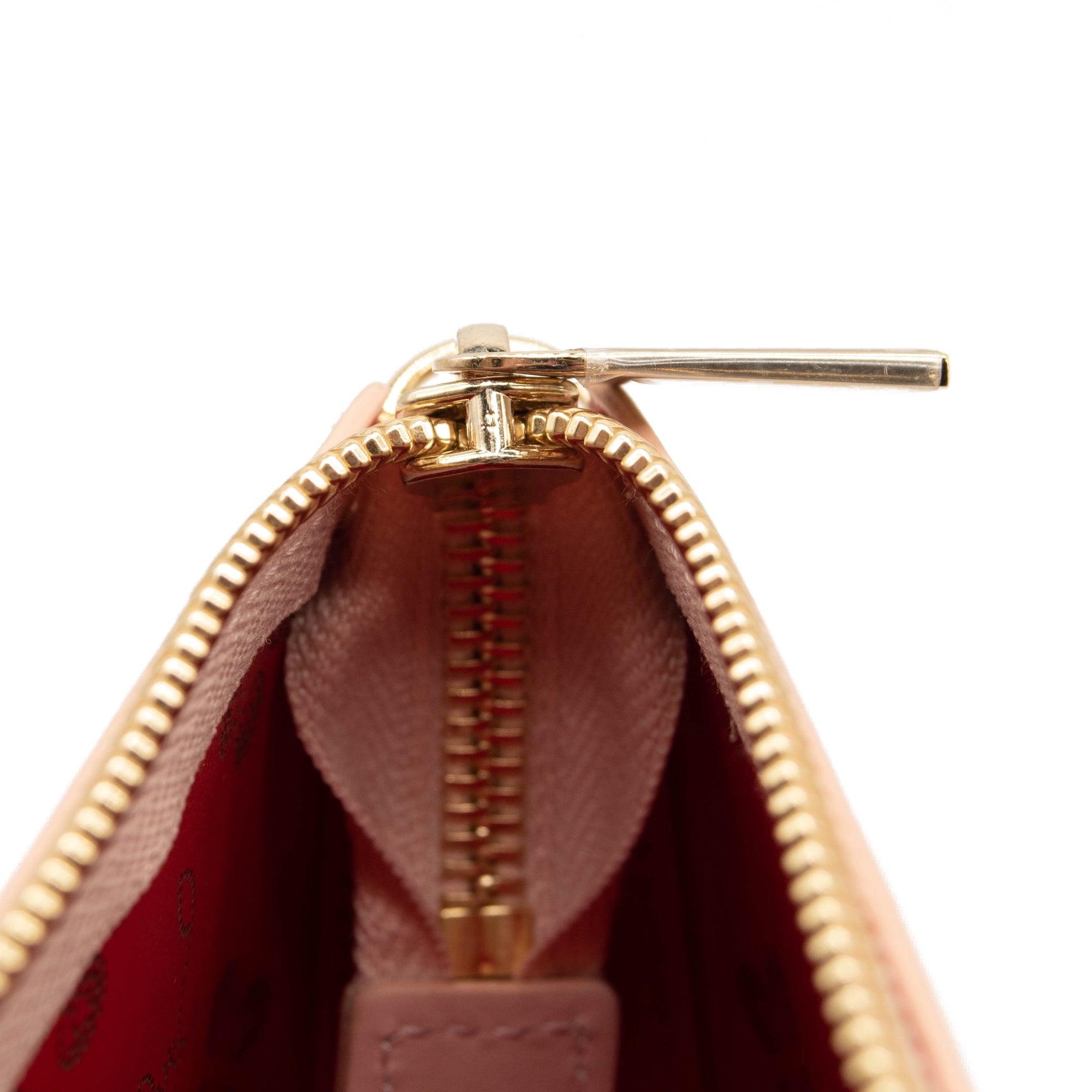 Christian Louboutin Loubila Loubinthesky Laser Perforated Leather Pouch Pink