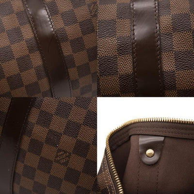 Louis Vuitton Keepall Damier Ebene 50 Brown Coated Canvas Weekend/Travel Bag