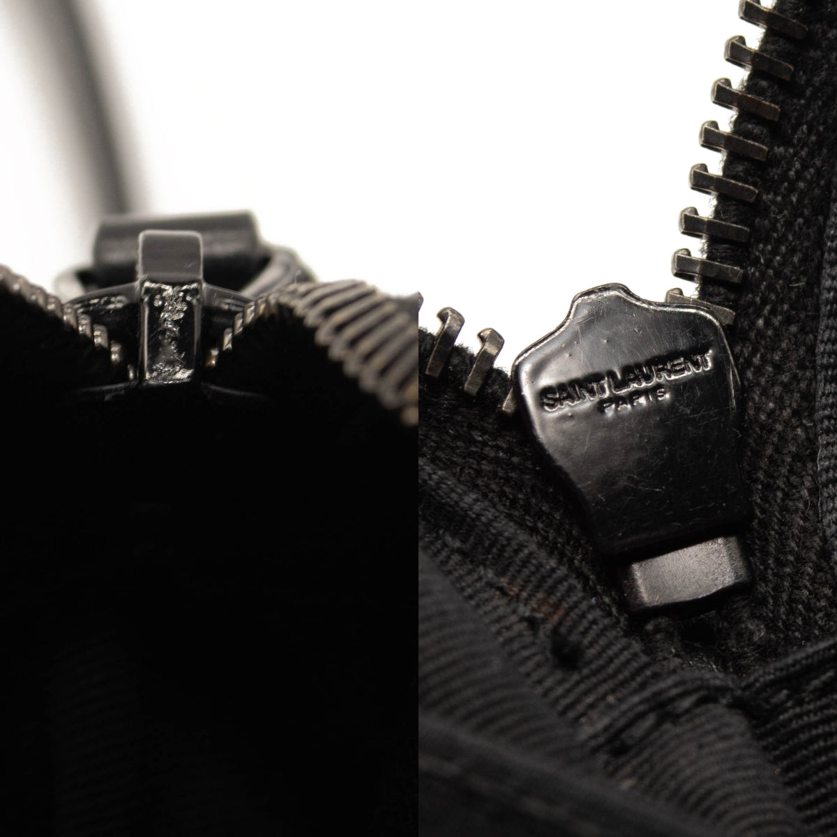 Saint Laurent Calfskin Matelasse Chevron Round Vinyle Camera Bag Black
