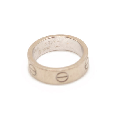 CARTIER 18K White Gold 5.5mm LOVE Ring US 5