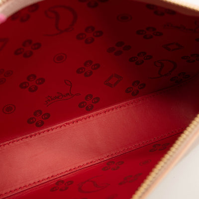 Christian Louboutin Loubila Loubinthesky Laser Perforated Leather Pouch Pink