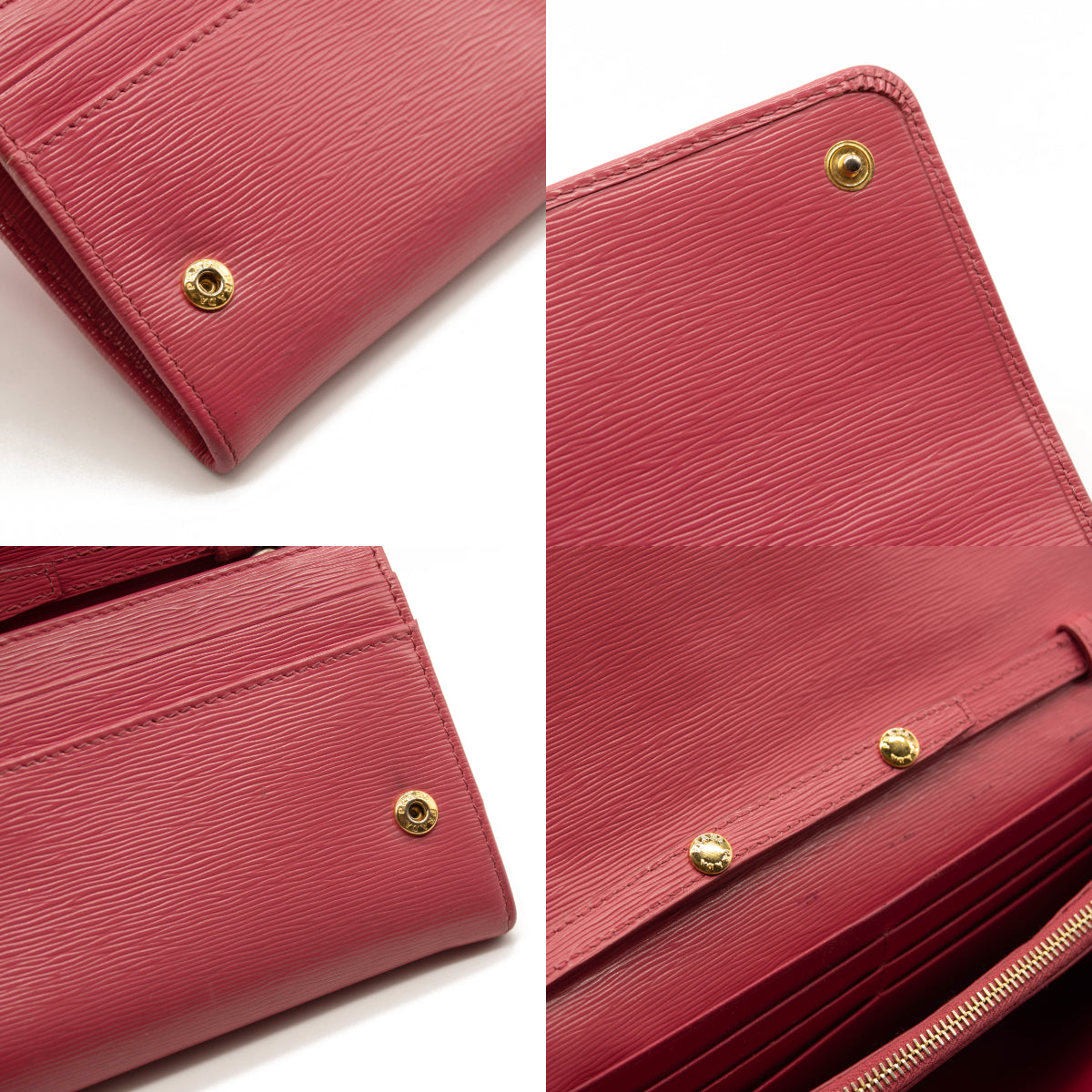 Prada Saffiano Metal Oro Chain Wallet Peonia Pink Crossbody