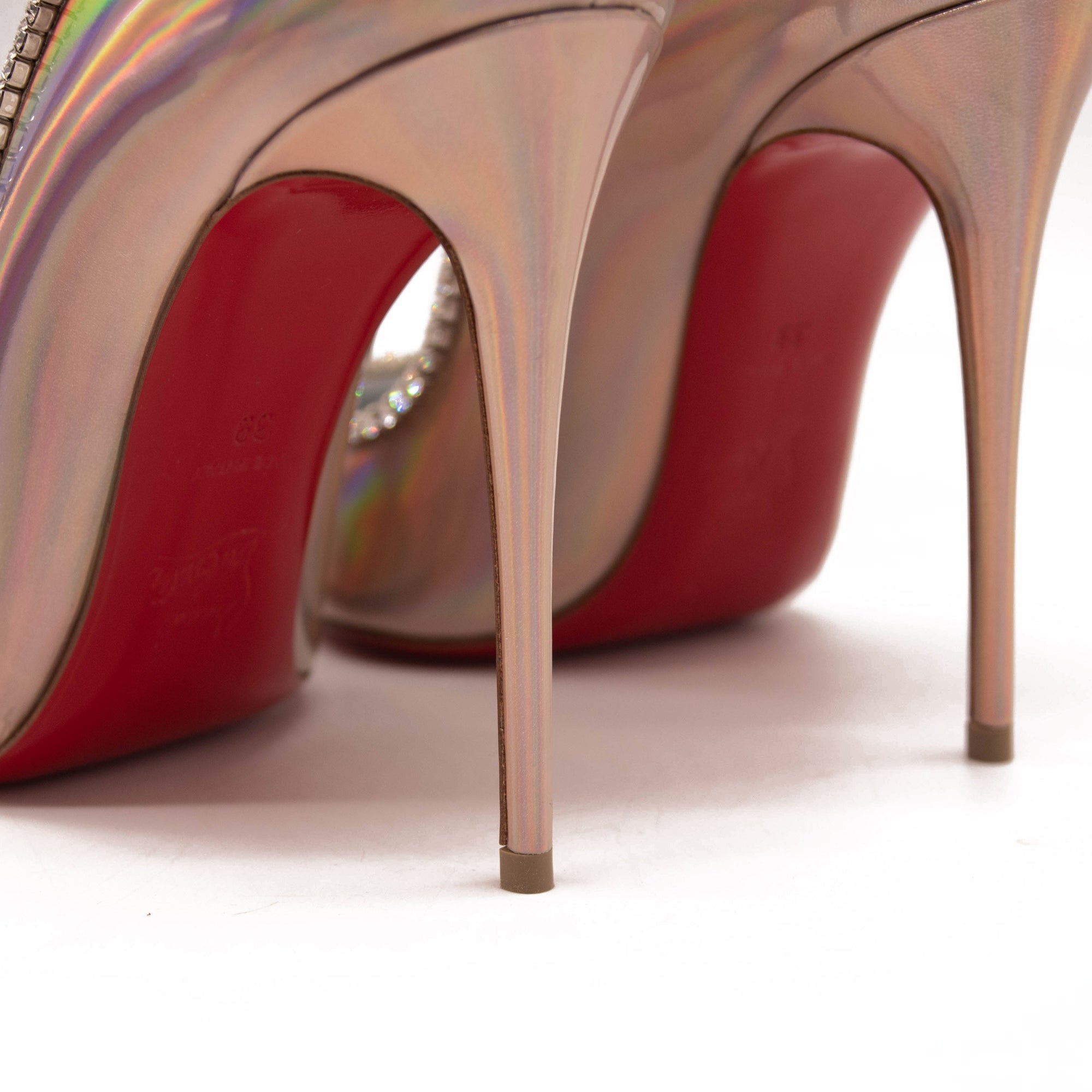 NEW Christian Louboutin Chick Queen Pointed Toe Pump Wood Rose 38 EU