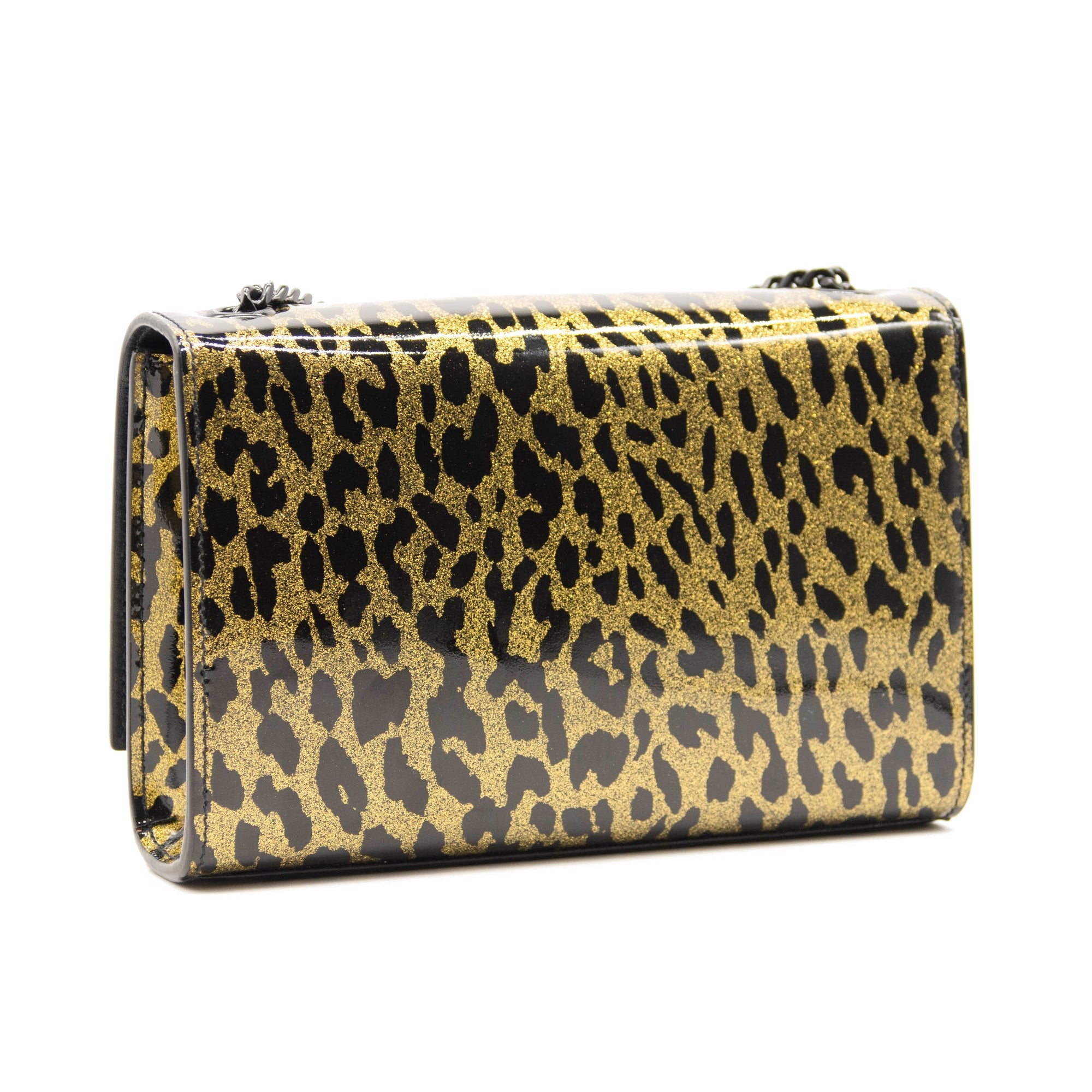 NEW Saint Laurent Monogram Small Kate Glitter Leopard Small Classic Woc