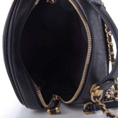 Chanel Calfskin Quilted CC Small Vanity Case Black