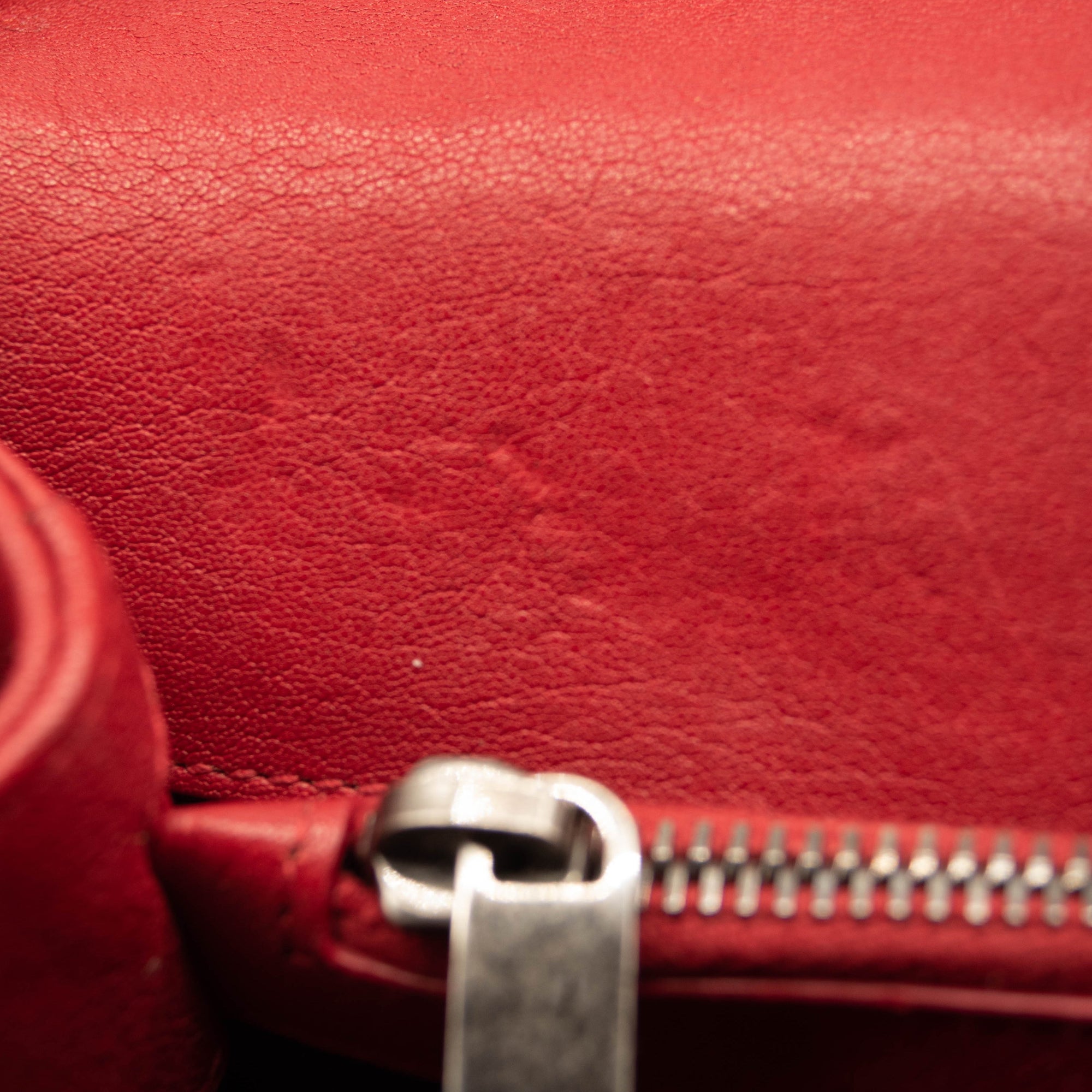 SAINT LAURENT Sheepskin Matelasse Chevron Medium Monogram Chain Bag Red