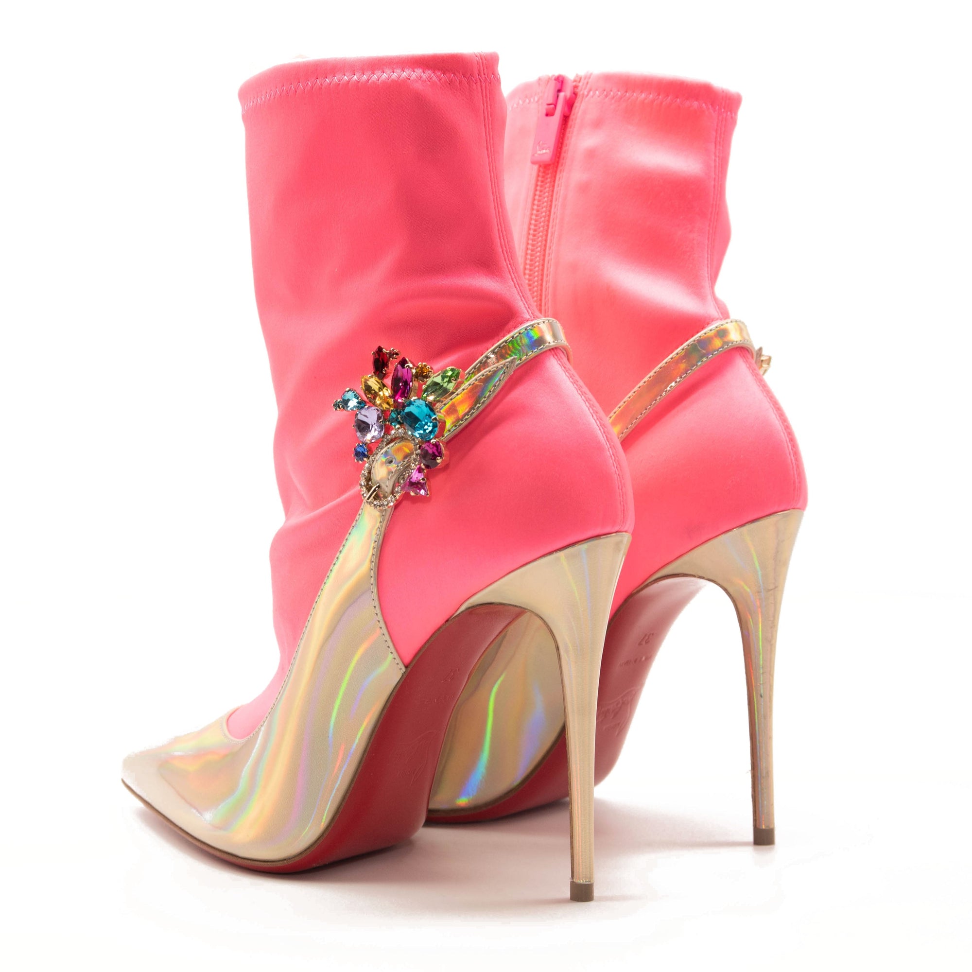 Christian Louboutin Jessie Joli Crystal Embellished Bootie US 8