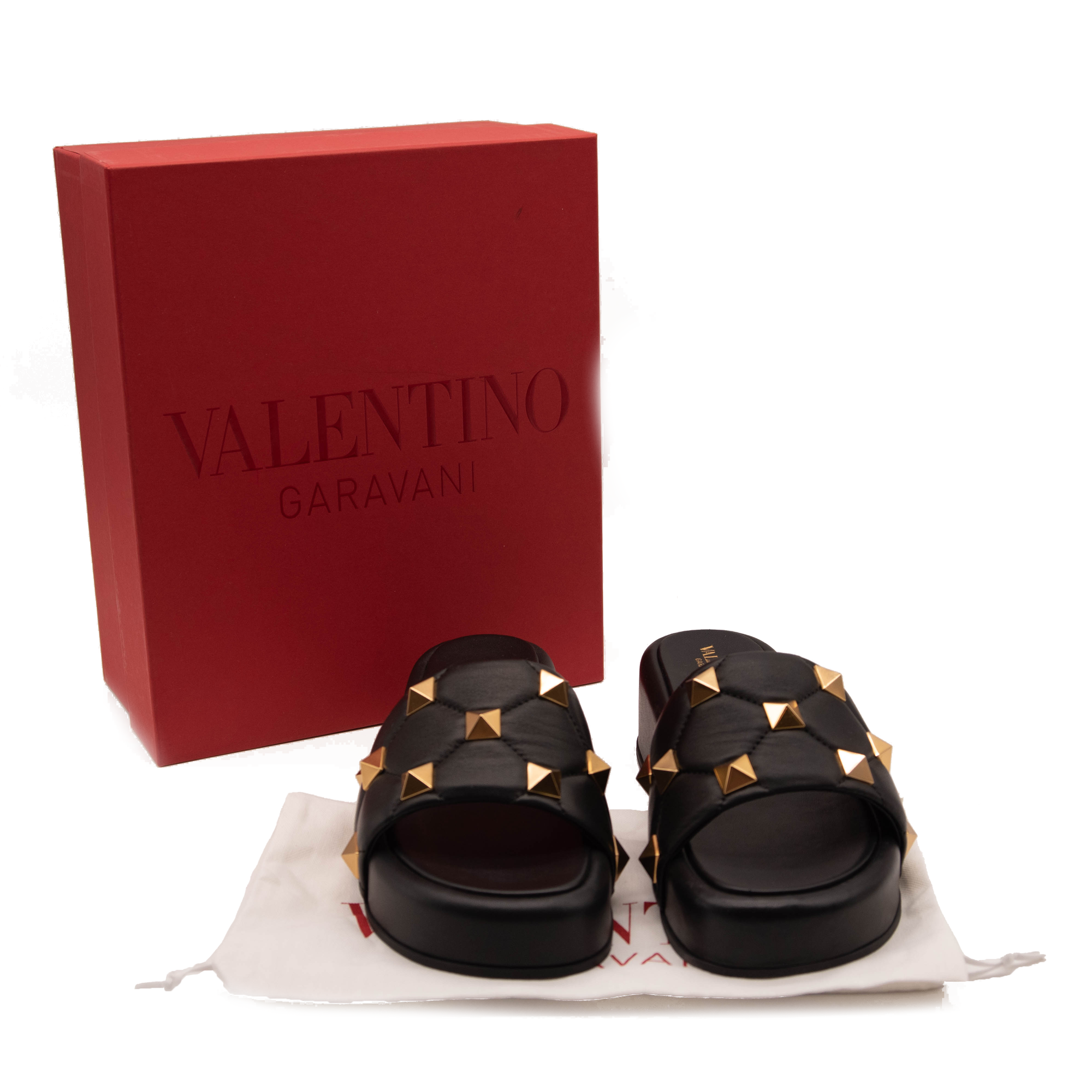Valentino Roman Stud Platform Sandal Size 39