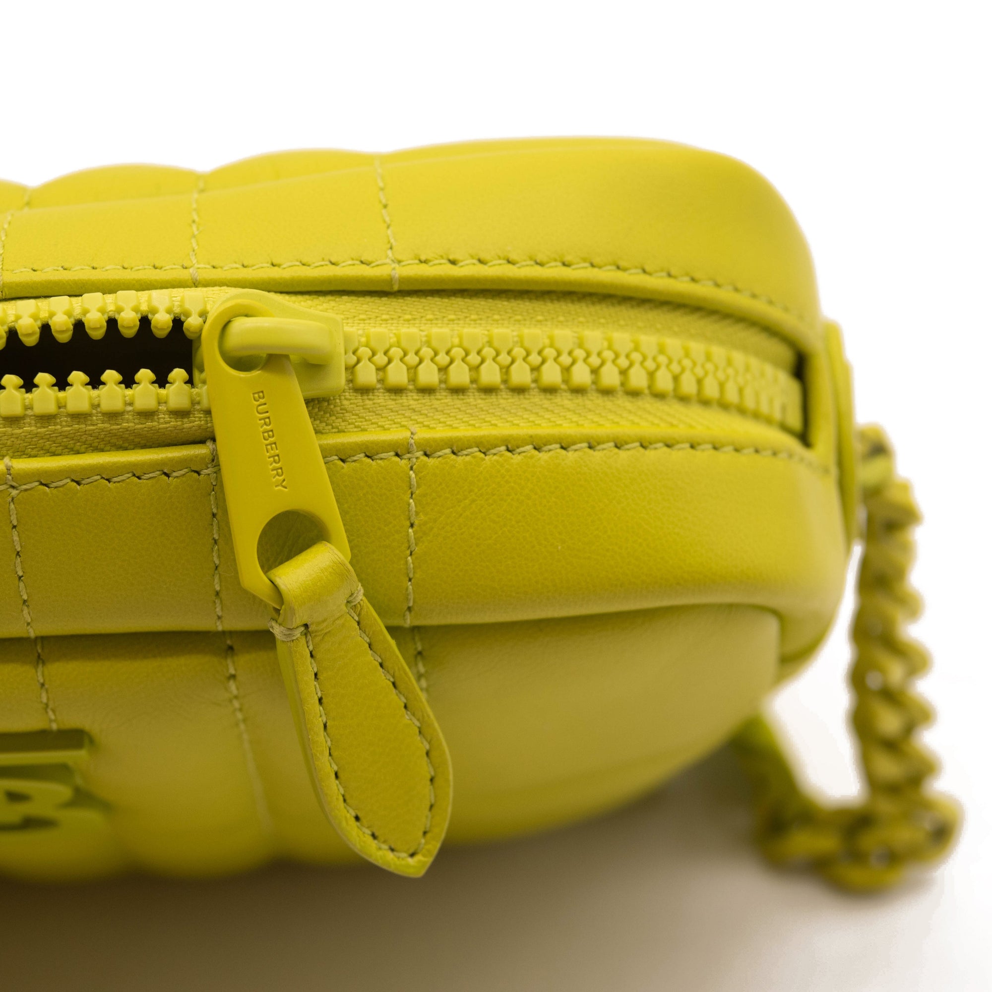 NEW Burberry Mini Lola Quilted Leather Camera Bag Vivid Lime