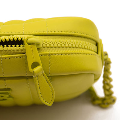 NEW Burberry Mini Lola Quilted Leather Camera Bag Vivid Lime