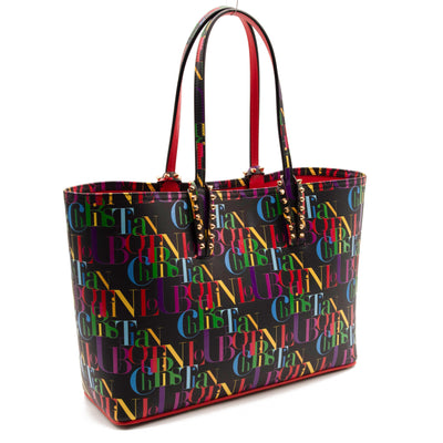 NEW Christian Louboutin Small Cabata Print Leather Tote