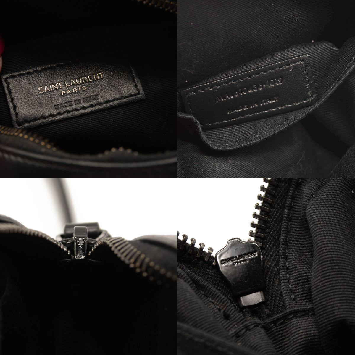 Saint Laurent Calfskin Matelasse Chevron Round Vinyle Camera Bag Black