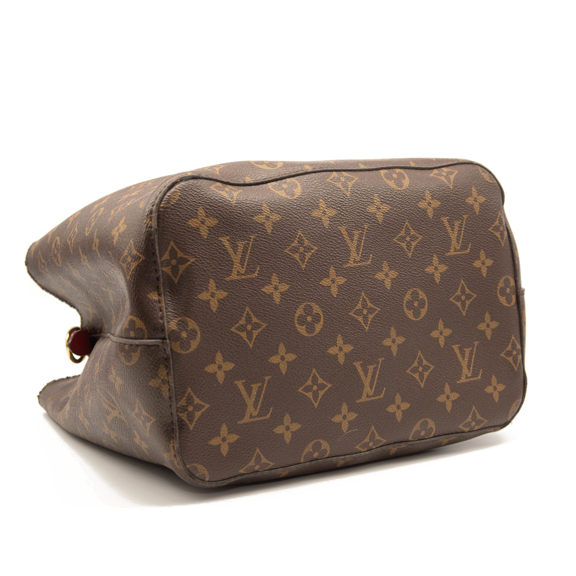 Louis Vuitton Monogram Neonoe Mm Coquelicot Brown/Red Canvas Shoulder Bag