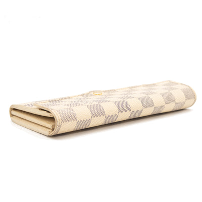 Louis Vuitton Damier Azur Sarah NM Flap Wallet White Canvas