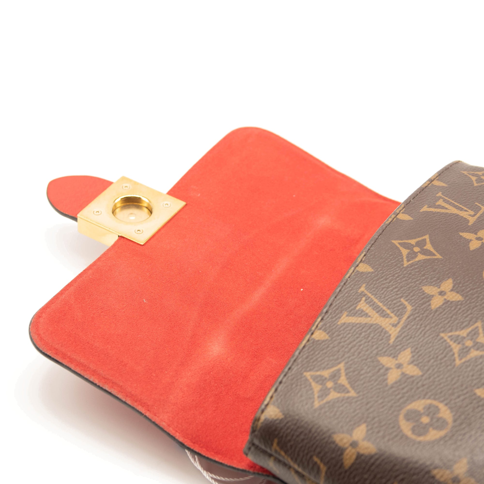 Louis Vuitton Monogram Locky BB Coquelicot Red Leather Shoulder Bag
