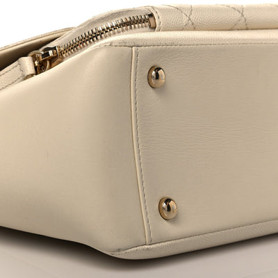 Chanel Caviar quilted large business affinity flap white