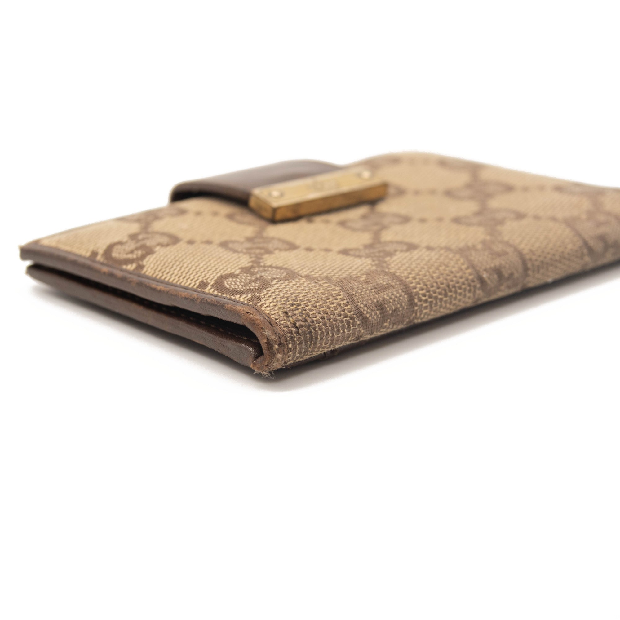 Gucci Supreme Canvas GG Monogram Compact Wallet Brown