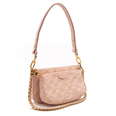 NEW Louis Vuitton Empreinte Monogram Summer Stardust Multi Pochette Accessories Pink