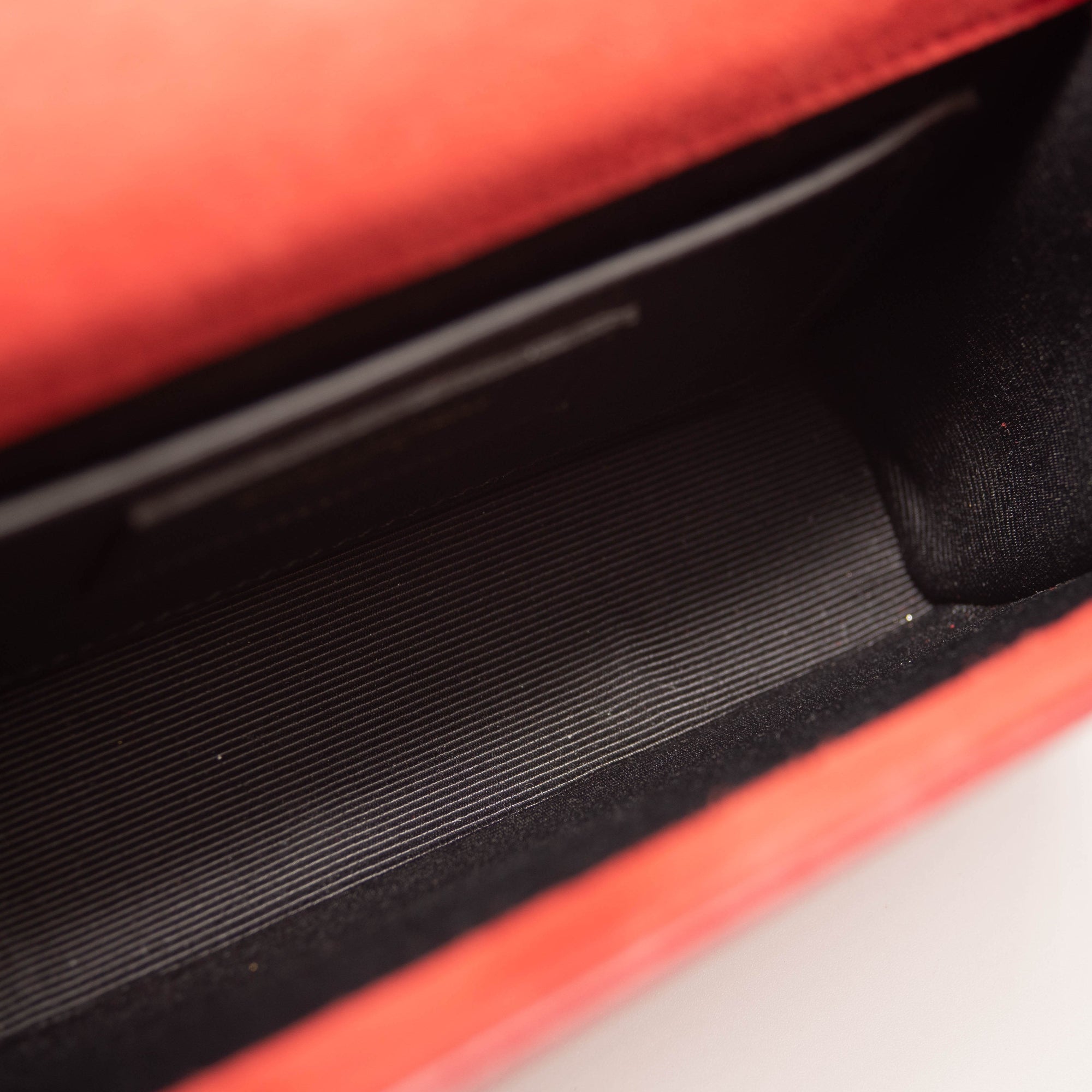 Saint Laurent Suede Small Classic Monogram Kate Tassel Satchel Red