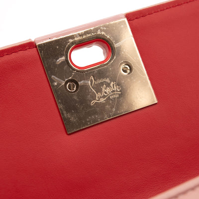 NEW Christian Louboutin Carasky Empire Leather Clutch Pink Crossbody Shoulder Bag WOC (Copy)