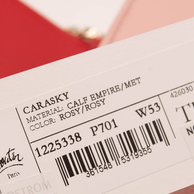 NEW Christian Louboutin Carasky Empire Leather Clutch Pink Crossbody Shoulder Bag WOC (Copy)