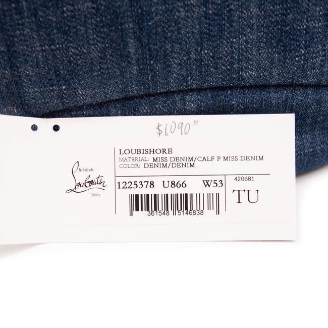 NEW Christian Louboutin Loubishore Miss Shore Weekend Blue Denim Tote