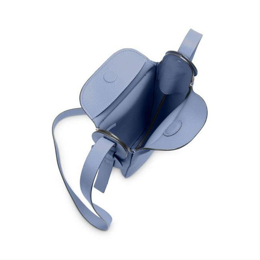 NEW Chloe Mini Darryl Blue Leather Shoulder Bag