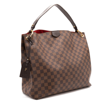 Louis Vuitton Graceful Mm Brown Damier Ébène Canvas Hobo Bag