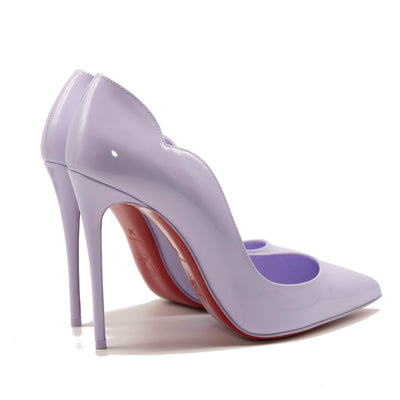 NEW Christian Louboutin Hot Chick Scallop Pointed Toe Pump Lilac EU 39
