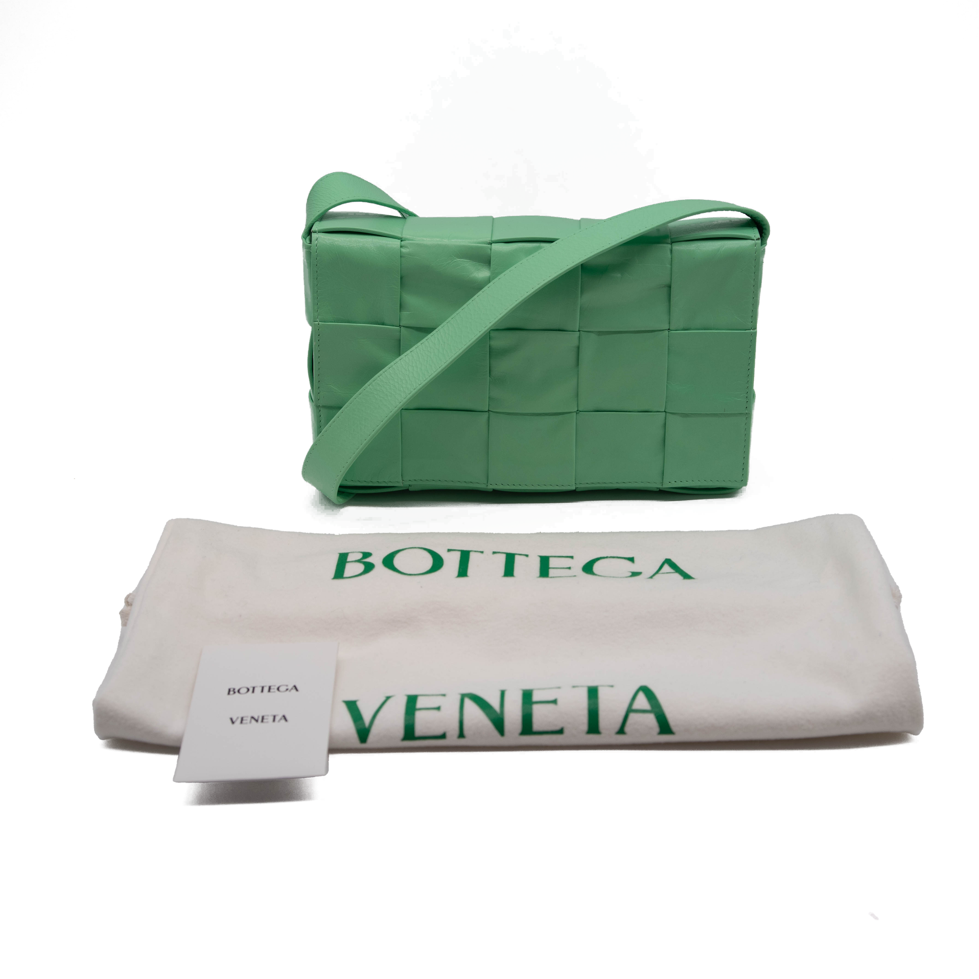 NEW Bottega Veneta Cassette Intrecciato Leather Crossbody Bag