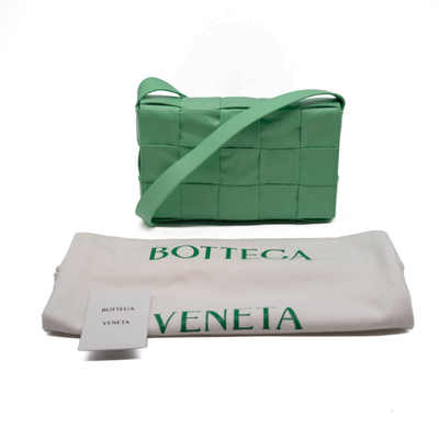 NEW Bottega Veneta Cassette Intrecciato Leather Crossbody Bag