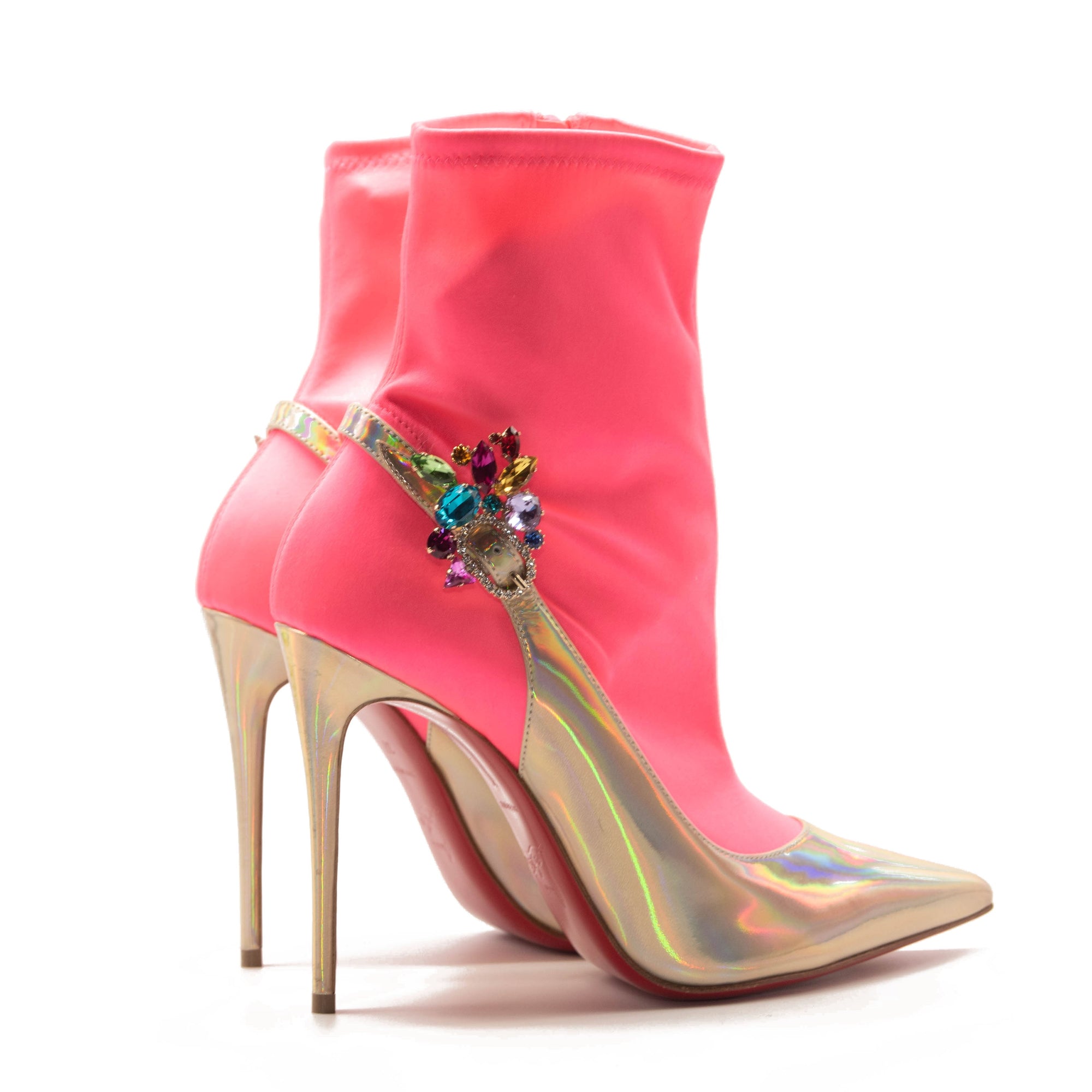 Christian Louboutin Jessie Joli Crystal Embellished Bootie US 8