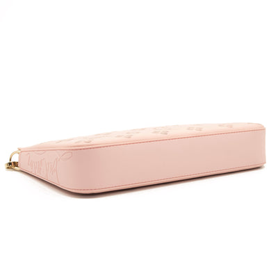 Christian Louboutin Loubila Loubinthesky Laser Perforated Leather Pouch Pink