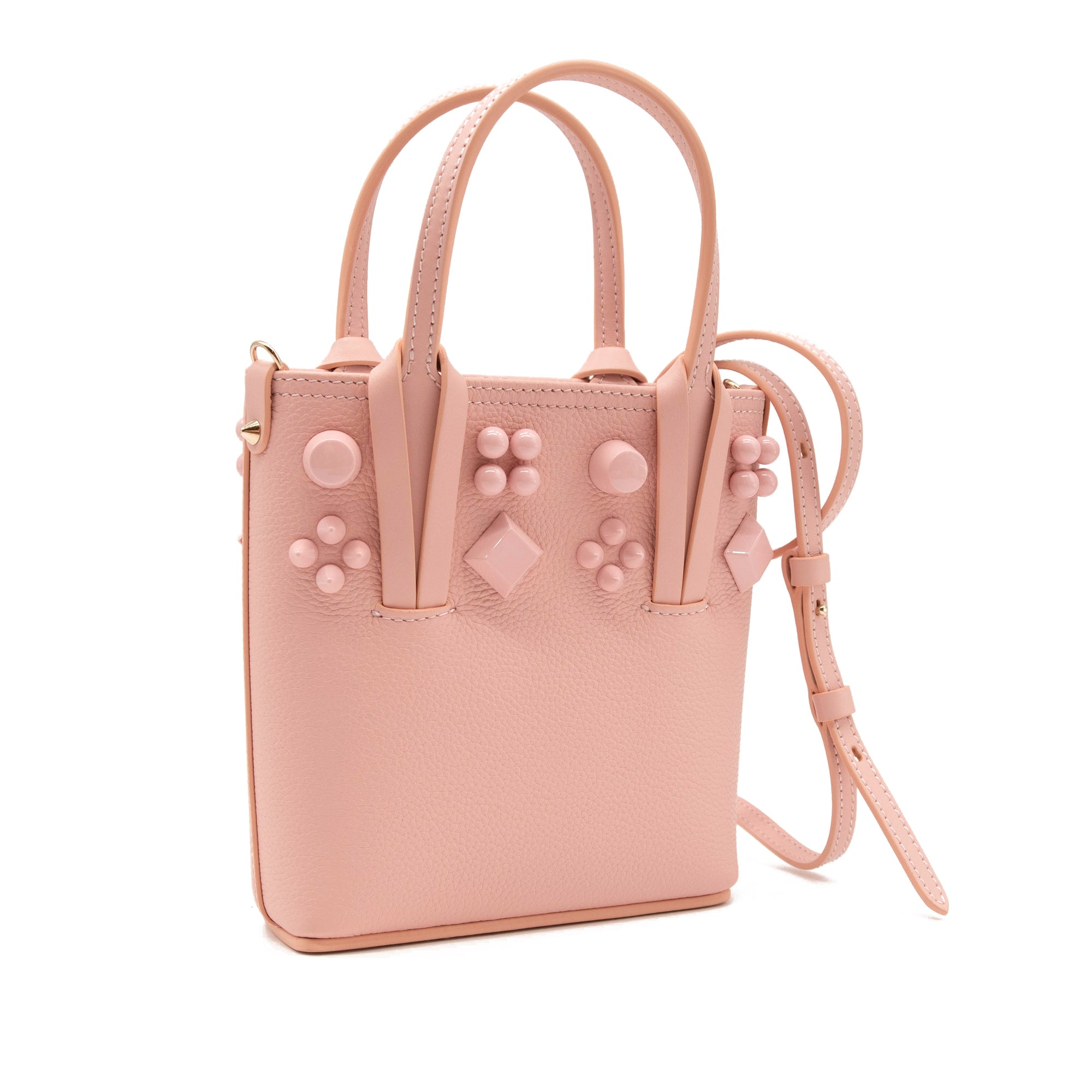 NEW Christian Louboutin Mini Cabata North/South Leather Tote