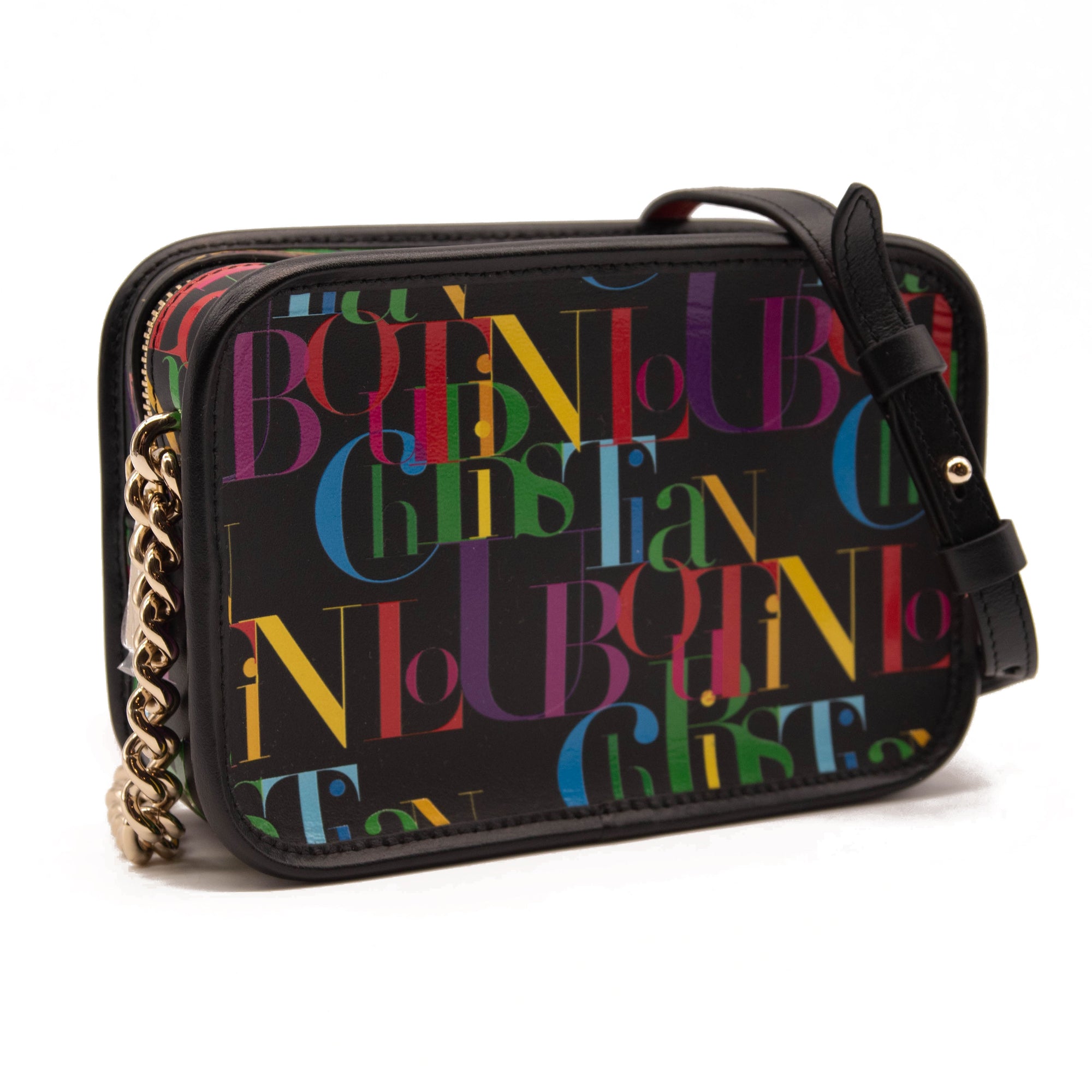 NEW Christian Louboutin Radioloubi Logo Leather Crossbody Bag