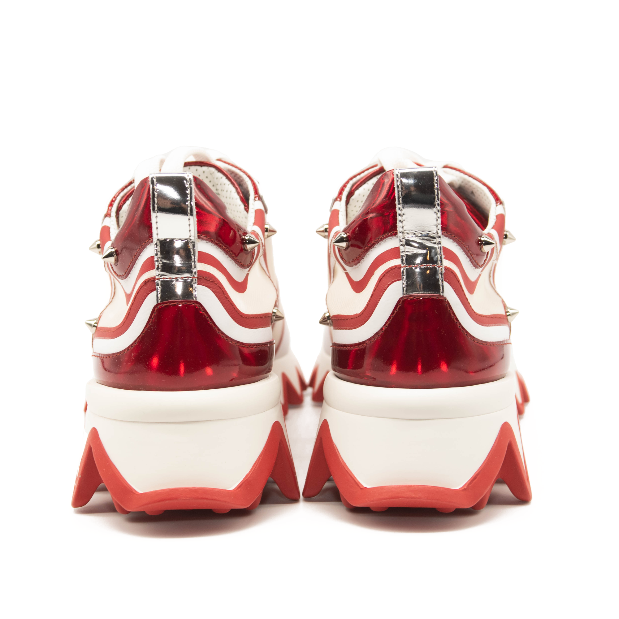 NEW Christian Louboutin Sharkina Sneaker White Red EU 37