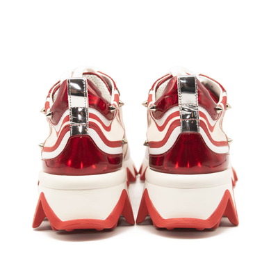 NEW Christian Louboutin Sharkina Sneaker White Red EU 37