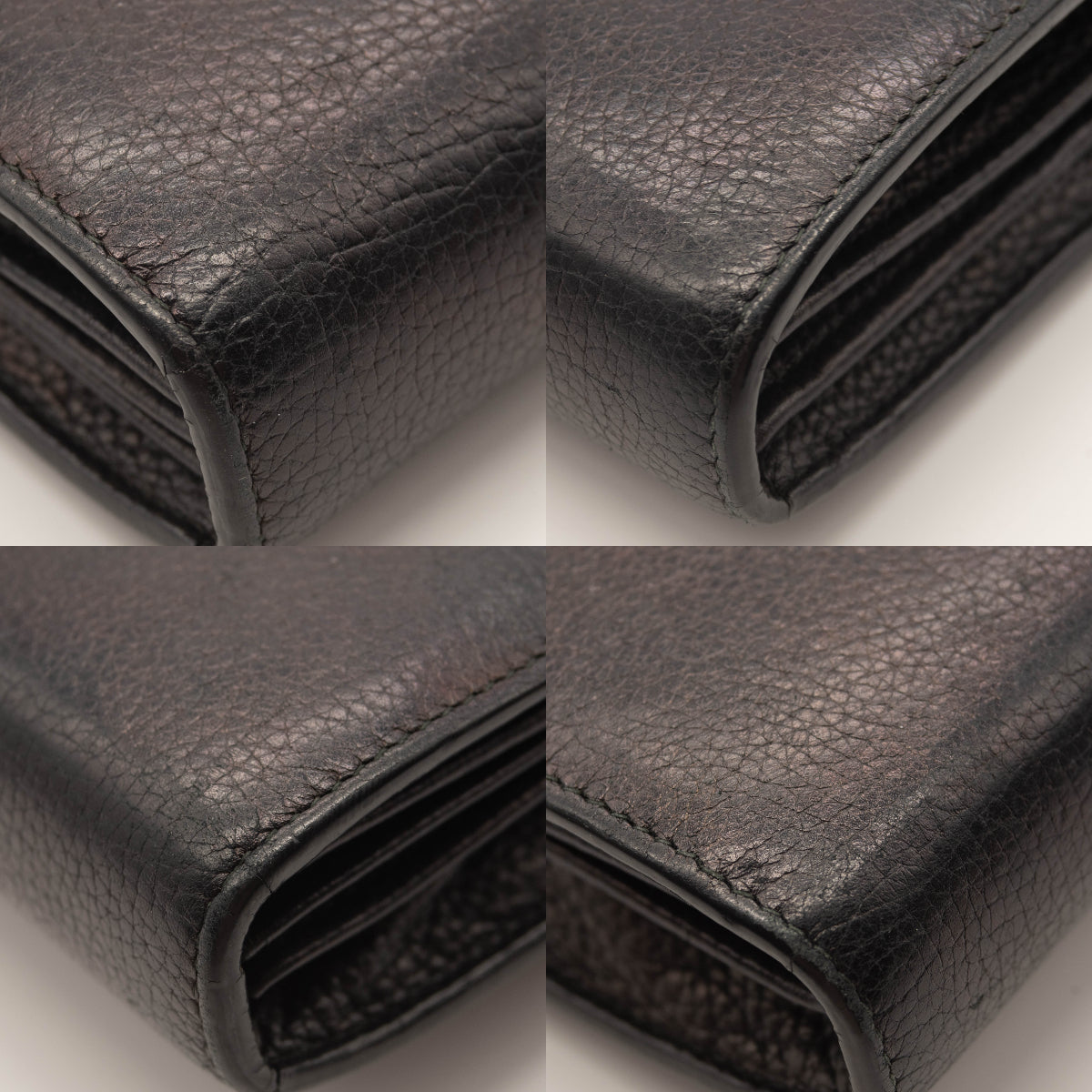 Gucci Marmont Chain Wallet Black Leather Shoulder Bag WOC GG Crossbody