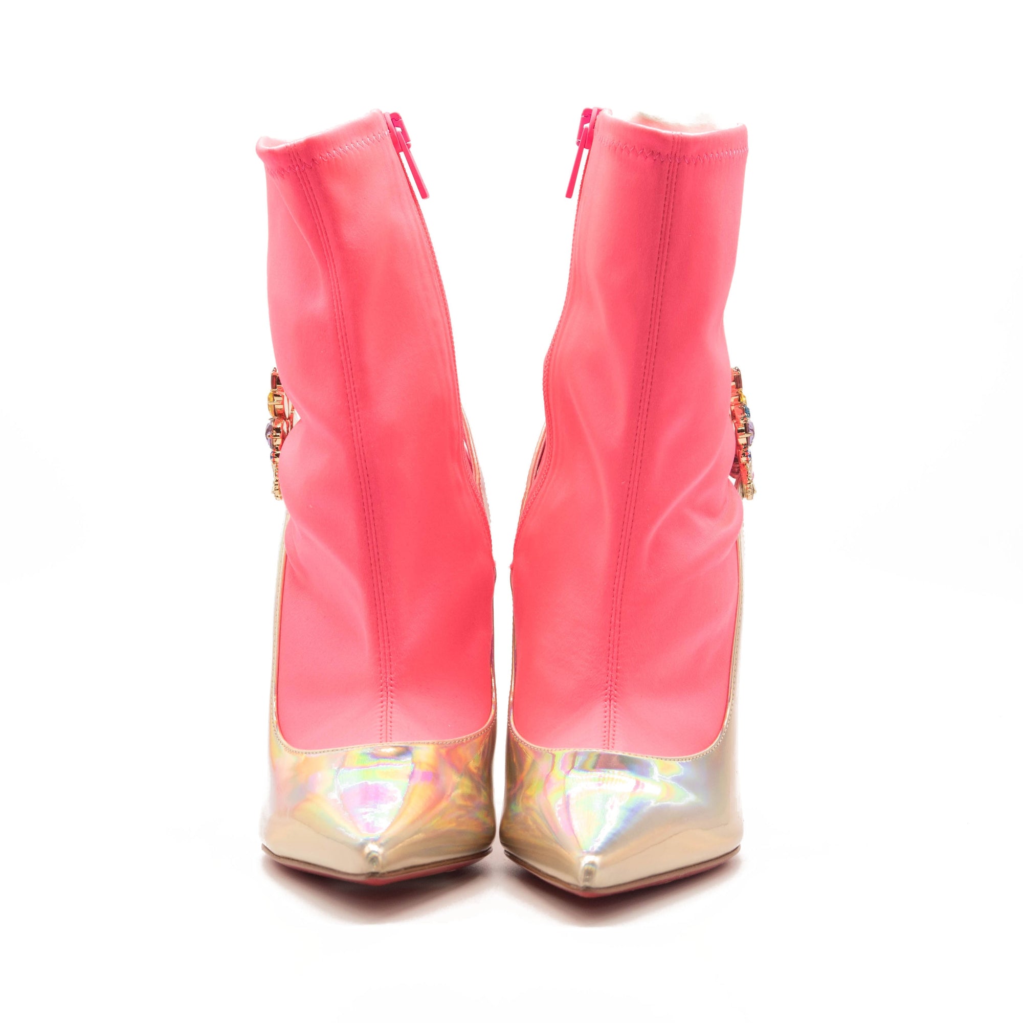 Christian Louboutin Jessie Joli Crystal Embellished Bootie US 8