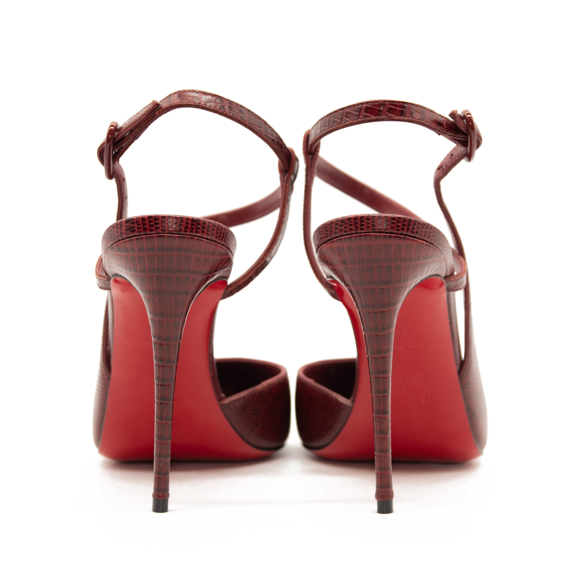 NEW Christian Louboutin Jenlove Lizard Embossed Pointed Toe Pump EU 39