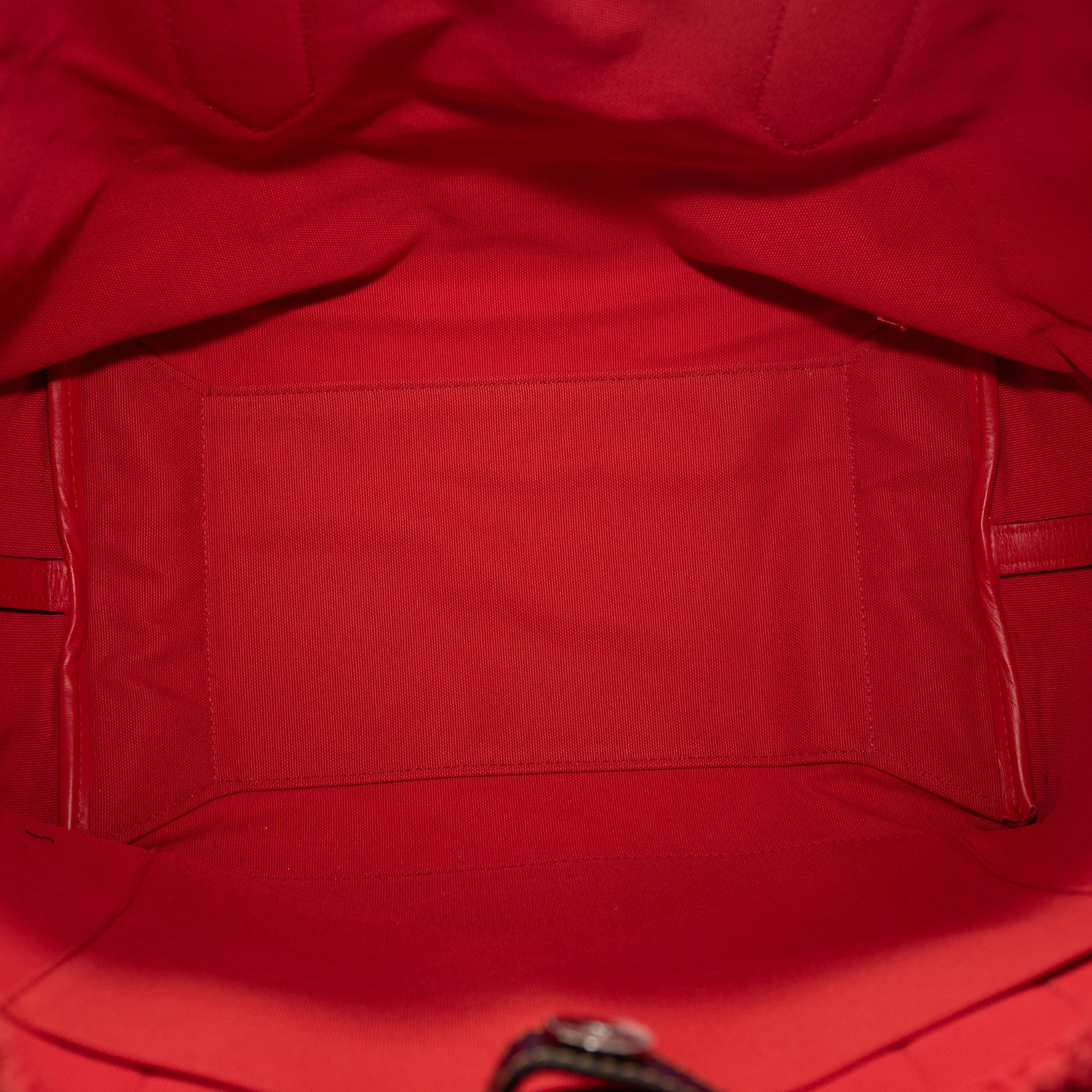 NEW Christian Louboutin Frangibus Medium Embroidered Tote Denim Orange Logo