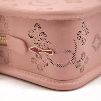 NEW Christian Louboutin Radioloubi Small Leather Crossbody Bag Pink Perforated