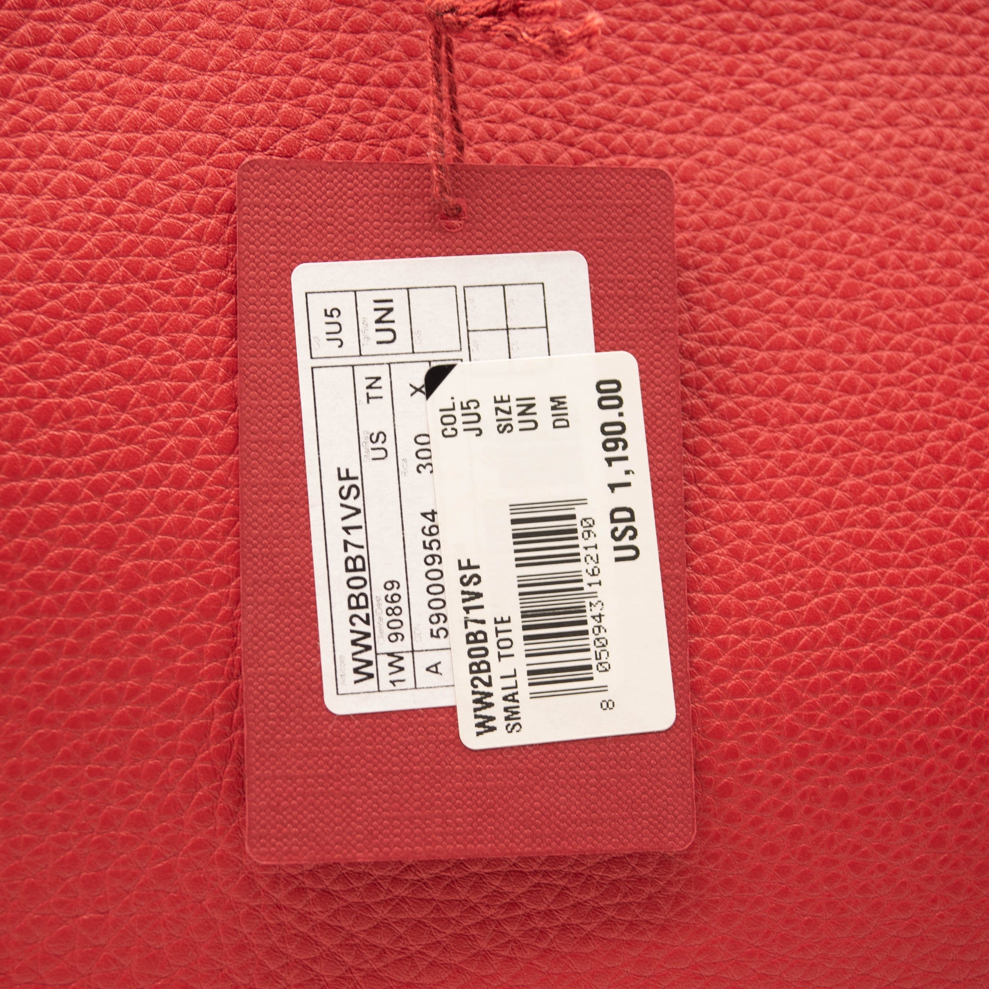 NEW Valentino Small Rockstud Leather Tote Red Studded Spike