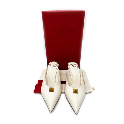 NEW Valentino Roman Stud Pointed Toe Mule
