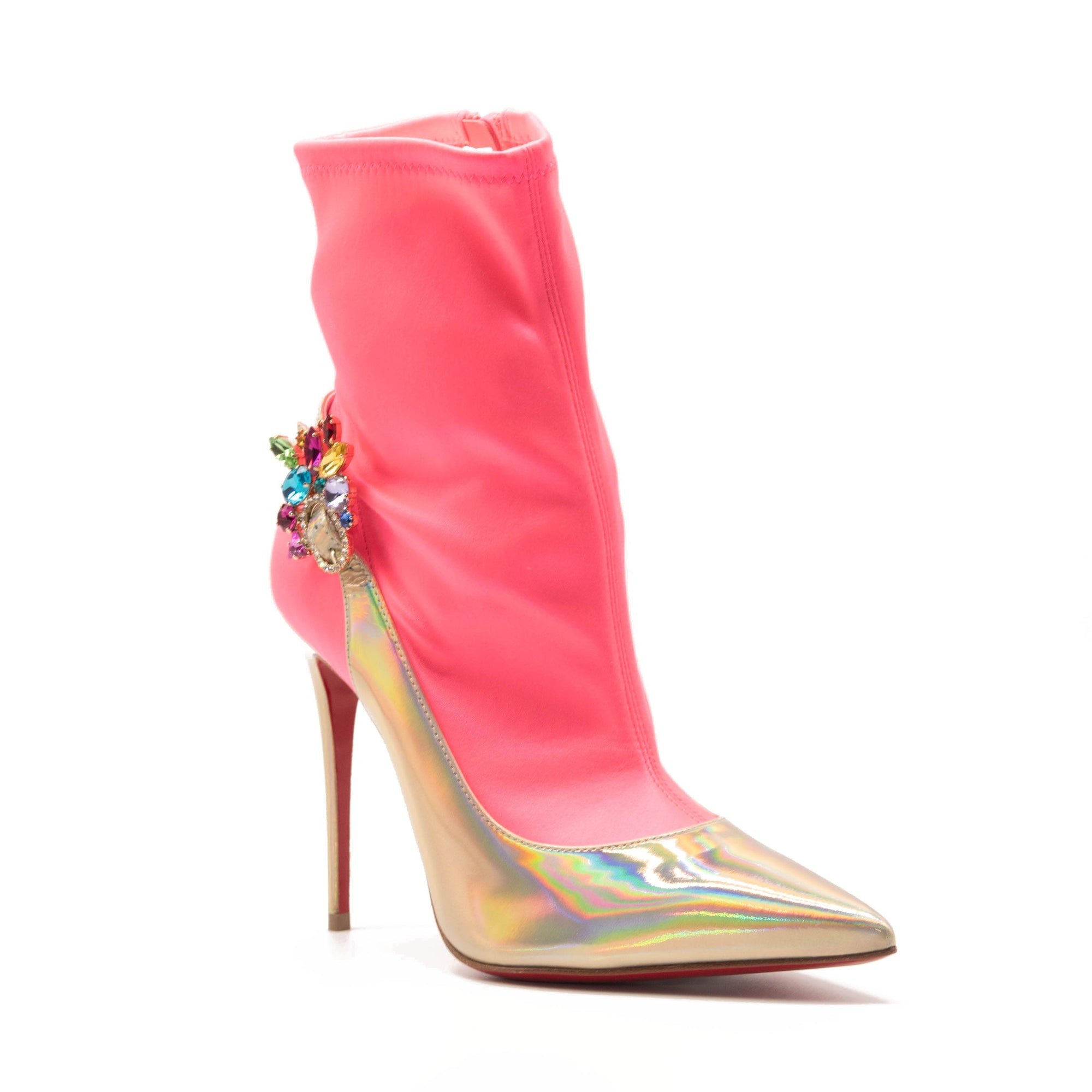 Christian Louboutin Jessie Joli Crystal Embellished Bootie US 8