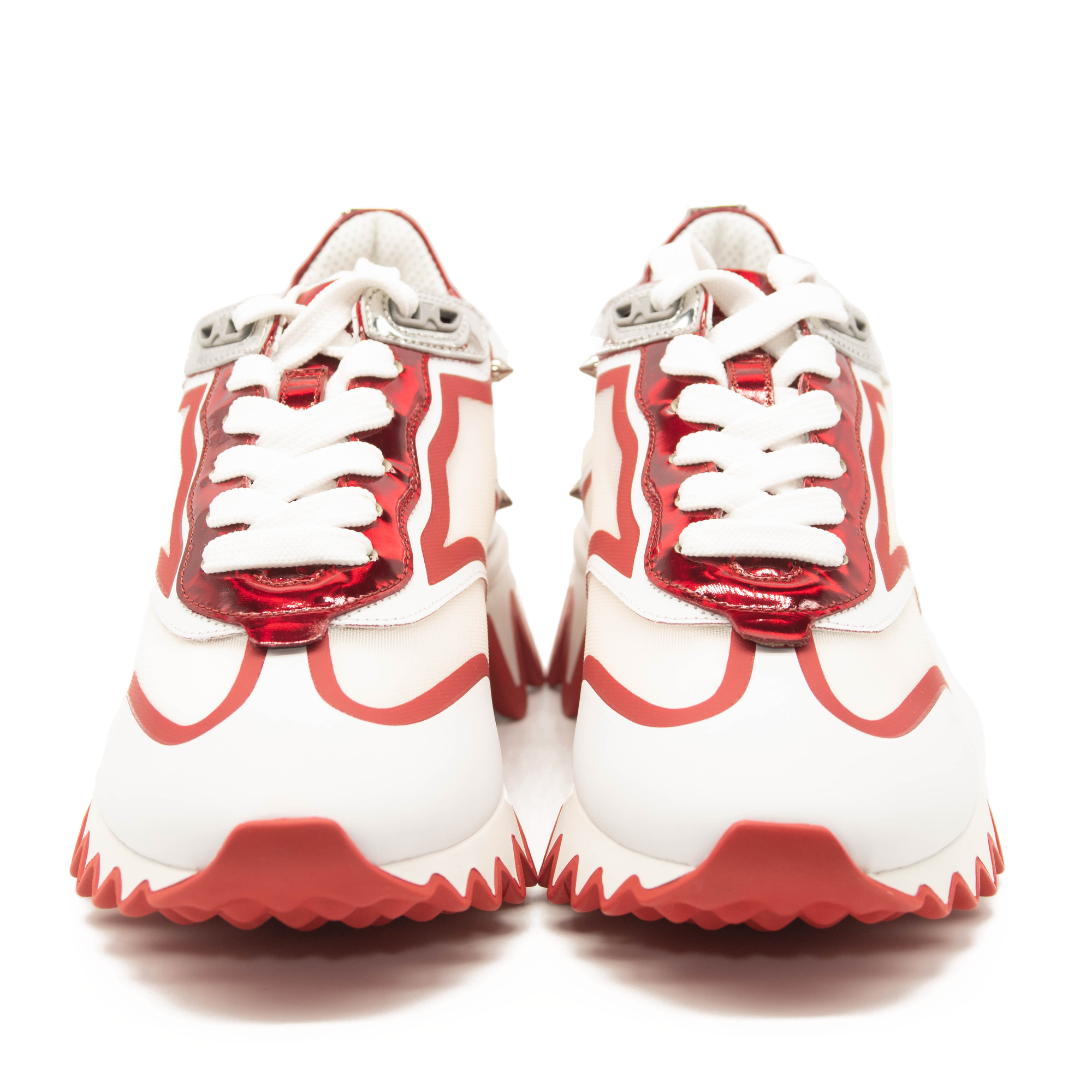 NEW Christian Louboutin Sharkina Sneaker White Red EU 37