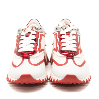 NEW Christian Louboutin Sharkina Sneaker White Red EU 37