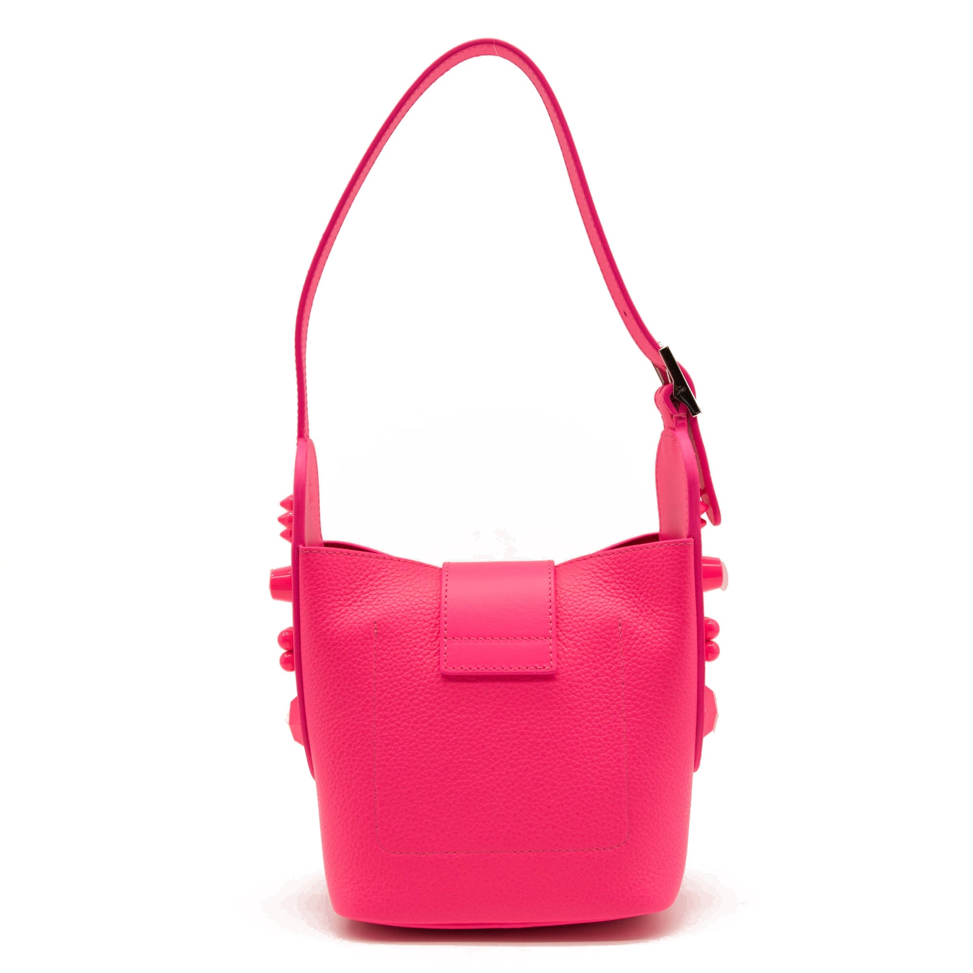 NEW Christian Louboutin Carasky Empire Leather Bucket Bag Pink